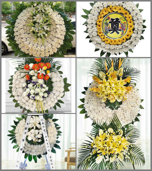 山东莱芜莱城区鹏泉街道马盘龙村花圈速递