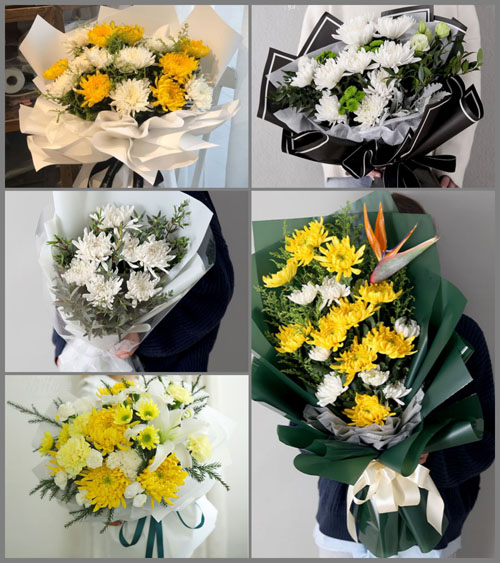 山东莱芜莱城区鹏泉街道马盘龙村白事花束代送